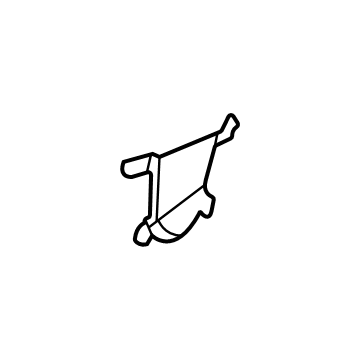 86544-K4AA0 Hyundai Front Bumper Air Duct Right Hand Illustration 1 of 1