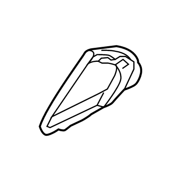 83533-D2000 Hyundai Weatherstrip-Rear Door Fixed Glass LH Illustration 1 of 1