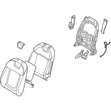 Hyundai 88300-CW010-KWE Front Seat Back Assembly Left Hand 88300-CW010-KWE Hyundai Front Seat Back Assembly Left Hand Illustration 1 of 1