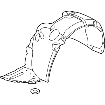 86812-B1000 Hyundai Right Front Wheel Guard Assembly Illustration 1 of 1