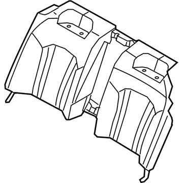 89360-B1100-PHR Hyundai Rear Seat Back Cover Left-Hand Illustration 1 of 1
