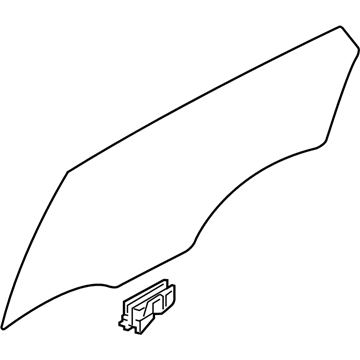 83410-D3010 Hyundai Rear Door Glass Assembly Left Hand Illustration 1 of 1