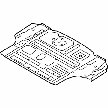65513-S8000 Hyundai Panel Assembly-Rear Floor,RR Illustration 1 of 1