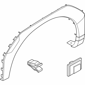 Hyundai 87712-R6000-CA Fender Side Garnish Assembly Right Hand 87712-R6000-CA Hyundai Fender Side Garnish Assembly Right Hand Illustration 1 of 1