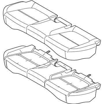 89100-K2000-XDC Hyundai Rear Seat Cushion Assembly Illustration 1 of 1