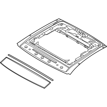 Hyundai 81610-BE000 FRAME ASSY-SUNROOF 81610-BE000 Hyundai FRAME ASSY-SUNROOF Illustration 1 of 1