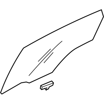 83410-G3020 Hyundai Rear Door Glass Assembly Left Hand Illustration 1 of 1