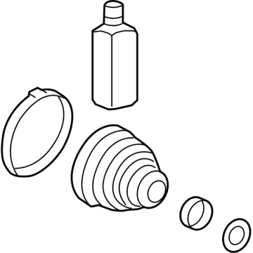 495L4-Q5300 Hyundai Wheel Side Boot Kit Left Hand Illustration 1 of 1