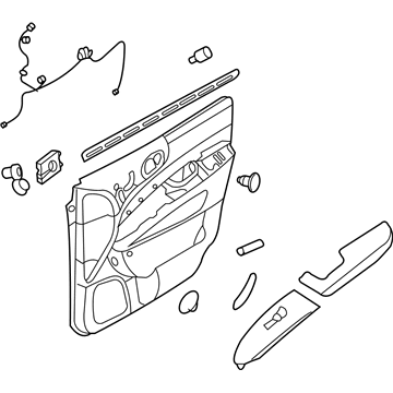 Hyundai 82303-4D315-AD2 Panel Complete Front Door Trim Left Hand 82303-4D315-AD2 Hyundai Panel Complete Front Door Trim Left Hand Illustration 1 of 1