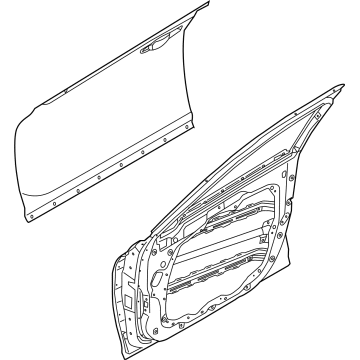 Hyundai 76004-D2000 Front Door Panel Assembly Right Hand 76004-D2000 Hyundai Front Door Panel Assembly Right Hand Illustration 1 of 1