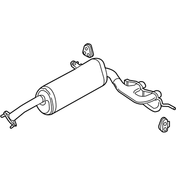 Hyundai 28710-2V300 Rear Muffler Assembly 28710-2V300 Hyundai Rear Muffler Assembly Illustration 1 of 1