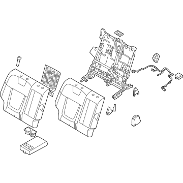 Hyundai 89400-CW010-KIE Rear Seat Back Assembly Right Hand 89400-CW010-KIE Hyundai Rear Seat Back Assembly Right Hand Illustration 1 of 1