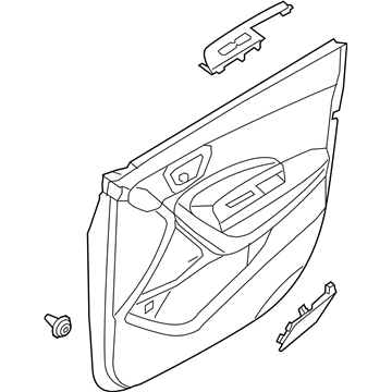 82307-B8010-RYN Hyundai Front Door Trim Panel Assembly Left Hand Illustration 1 of 1
