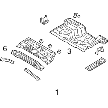 Hyundai Floor Pan - 65500-1R350