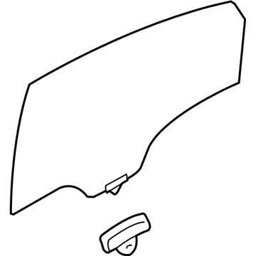 83410-3S010 Hyundai Rear Door Glass Assembly Left Hand Illustration 1 of 1