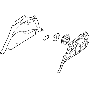 Hyundai 85730-0W000-J4 Luggage Side Trim Assembly Left Hand 85730-0W000-J4 Hyundai Luggage Side Trim Assembly Left Hand Illustration 1 of 1