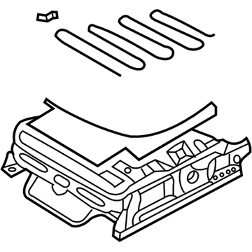 Hyundai 88200-4D462-KS2 Front Passenger Seat Cushion Assembly 88200-4D462-KS2 Hyundai Front Passenger Seat Cushion Assembly Illustration 1 of 1