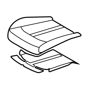 88150-L0000 Hyundai Front Seat Cushion Pad Assembly Left Hand Illustration 1 of 1