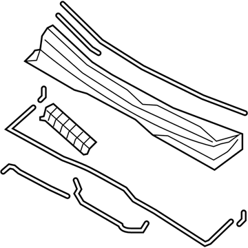 86150-1E000 Hyundai Cover Assembly Cowl Top Left Hand Illustration 1 of 1