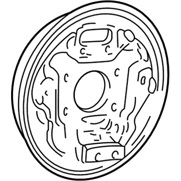 Hyundai 58365-25000 Rear Brake Back Plate Assembly Right Hand 58365-25000 Hyundai Rear Brake Back Plate Assembly Right Hand Illustration 1 of 1
