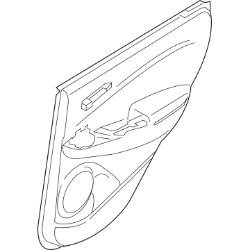Hyundai 83307-BE000-1NB Rear Door Trim Panel Assembly Left Hand 83307-BE000-1NB Hyundai Rear Door Trim Panel Assembly Left Hand Illustration 1 of 1