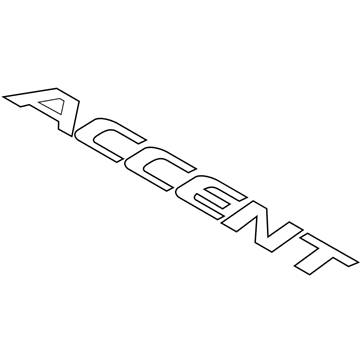 86311-1R000 Hyundai Accent Emblem Illustration 1 of 1