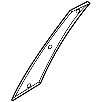 Hyundai 83260-KL000 GARNISH ASSY-RR DR FR FRAME,RH 83260-KL000 Hyundai GARNISH ASSY-RR DR FR FRAME,RH Illustration 1 of 1