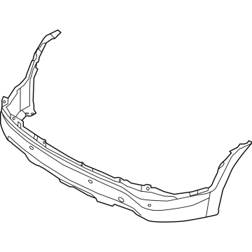 Hyundai 86612-4Z000 Rear Bumper Lower Cover 86612-4Z000 Hyundai Rear Bumper Lower Cover Illustration 1 of 1