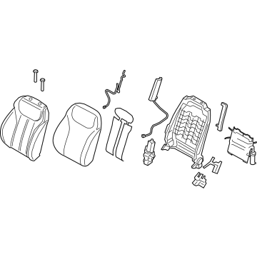 Hyundai 88300-R6010-X6N Front Seat Back Assembly Left Hand 88300-R6010-X6N Hyundai Front Seat Back Assembly Left Hand Illustration 1 of 1