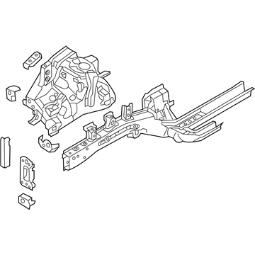 64600-4Z500 Hyundai Fender Apron Panel Complete Right Hand Illustration 1 of 1