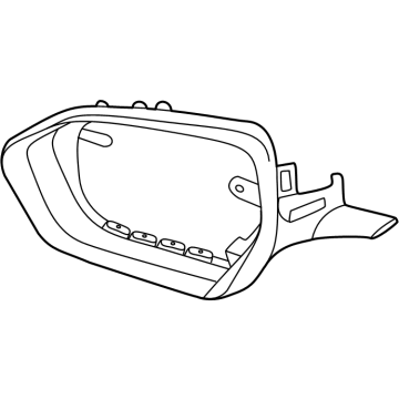 Hyundai 87625-BE000 Outside Rear View Mirror Housing Cover 87625-BE000 Hyundai Outside Rear View Mirror Housing Cover Illustration 1 of 1