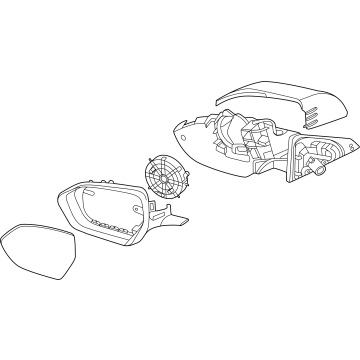 Hyundai 87610-BE000 Outside Rear View Mirror Assembly Left Hand 87610-BE000 Hyundai Outside Rear View Mirror Assembly Left Hand Illustration 1 of 1