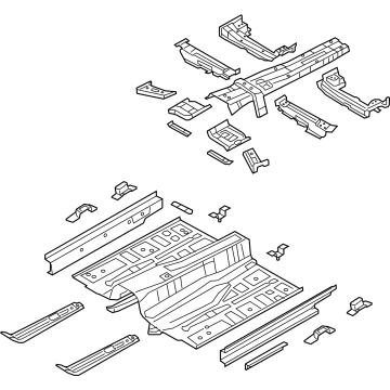 65100-D2510 Hyundai Panel Assembly-Floor,Ctr Illustration 1 of 1