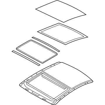 Hyundai 81610-3S010 Panorama Roof Frame Assembly 81610-3S010 Hyundai Panorama Roof Frame Assembly Illustration 1 of 1