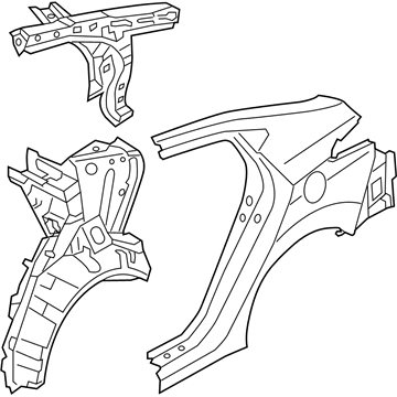 70200-3XA02 Hyundai Quarter Complete Panel Assembly Right Hand Illustration 1 of 1