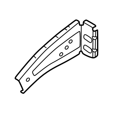 645D8-N9000 Hyundai GUSSET-Fender Apron UPR RR,RH Illustration 1 of 1