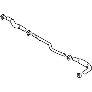 Hyundai 25443-G2000 Pipe Assembly-Water 25443-G2000 Hyundai Pipe Assembly-Water Illustration 1 of 1