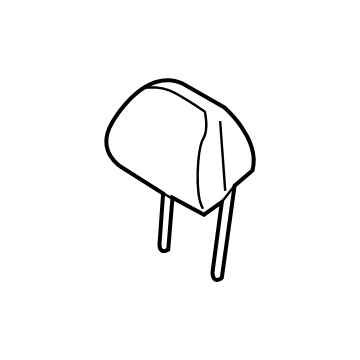 Hyundai 88700-D2100-NNQ Front Seat Headrest Assembly 88700-D2100-NNQ Hyundai Front Seat Headrest Assembly Illustration 1 of 1