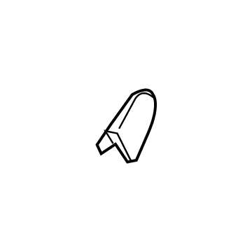 Hyundai 88277-D2000-OWN Front Inner Seat Shield Cover Right Hand 88277-D2000-OWN Hyundai Front Inner Seat Shield Cover Right Hand Illustration 1 of 1