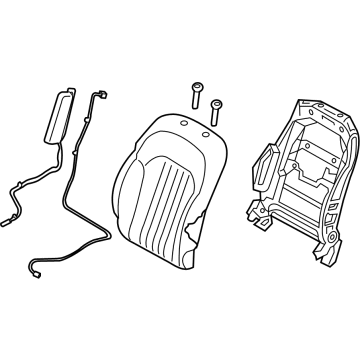 88400-D2610-OW4 Hyundai Front Seat Back Assembly Right Hand Illustration 1 of 1