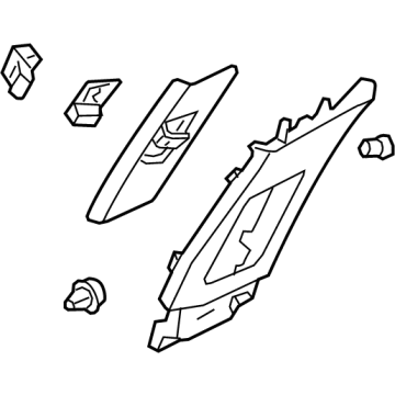 85830-D2300-NBD Hyundai Upper Center Pillar Trim Assembly Left Hand Illustration 1 of 1