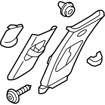 85840-G3000-TRY Hyundai Upper Center Pillar Trim Assembly Right Hand Illustration 1 of 1