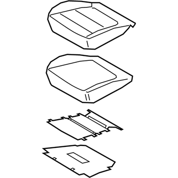 Hyundai 88100-K2010-XDA Front Seat Cushion Assembly Left Hand 88100-K2010-XDA Hyundai Front Seat Cushion Assembly Left Hand Illustration 1 of 1