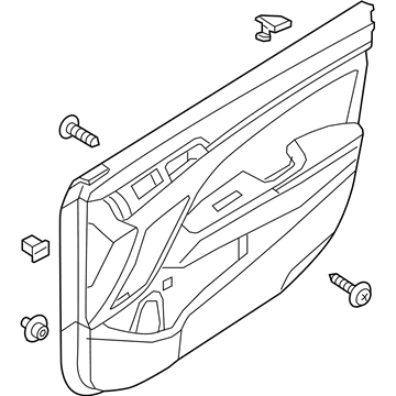 82305-F3510-PK8 Hyundai Front Door Trim Panel Assembly Left Hand Illustration 1 of 1