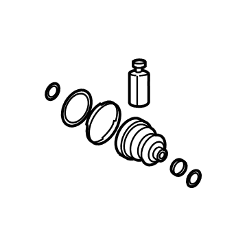 49583-C5130 Hyundai Boot Kit-FR Axle Diff Side Illustration 1 of 1