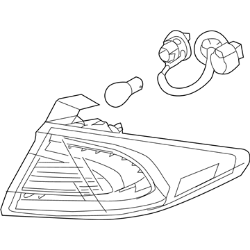 92401-G2150 Hyundai Rear Combination Outside Lamp Assembly Left Hand Illustration 1 of 1