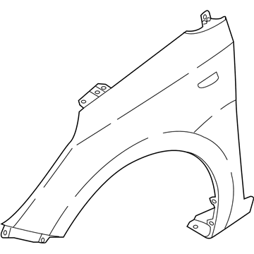 66321-J0000 Hyundai Fender Panel Right Hand Illustration 1 of 1
