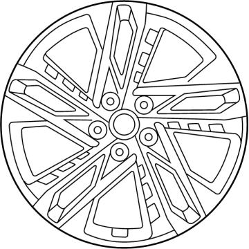 Hyundai 52906-L1810 Aluminium Wheel Assembly 52906-L1810 Hyundai Aluminium Wheel Assembly Illustration 1 of 1