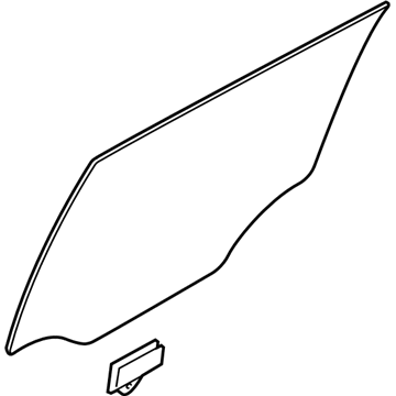 83410-K2000 Hyundai Rear Door Glass Assembly Left Hand Illustration 1 of 1