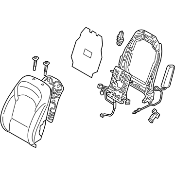 88300-G3060-PXD Hyundai Front Seat Back Assembly Left Hand Illustration 1 of 1